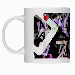 Chaos With Letters Black Multicolored White Mugs by EDDArt