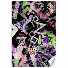 Chaos With Letters Black Multicolored Canvas 20  X 30   by EDDArt