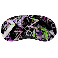 Chaos With Letters Black Multicolored Sleeping Masks by EDDArt