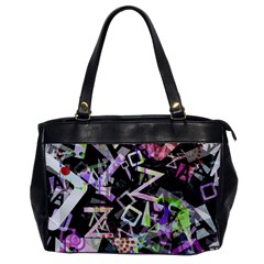 Chaos With Letters Black Multicolored Office Handbags