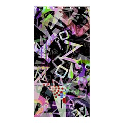 Chaos With Letters Black Multicolored Shower Curtain 36  X 72  (stall)  by EDDArt