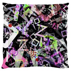 Chaos With Letters Black Multicolored Standard Flano Cushion Case (one Side)