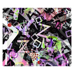 Chaos With Letters Black Multicolored Double Sided Flano Blanket (small)  by EDDArt