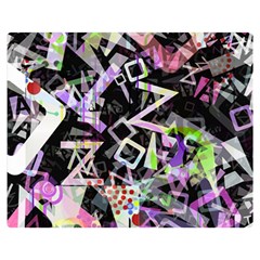 Chaos With Letters Black Multicolored Double Sided Flano Blanket (medium)  by EDDArt