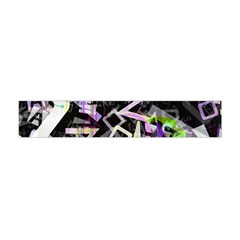 Chaos With Letters Black Multicolored Flano Scarf (mini) by EDDArt