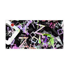 Chaos With Letters Black Multicolored Yoga Headband by EDDArt