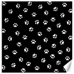 Footprints Cat White Black Canvas 16  X 16   by EDDArt