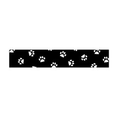 Footprints Cat White Black Flano Scarf (mini) by EDDArt