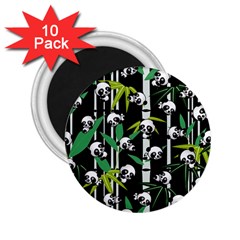 Satisfied And Happy Panda Babies On Bamboo 2 25  Magnets (10 Pack)  by EDDArt