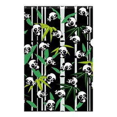 Satisfied And Happy Panda Babies On Bamboo Shower Curtain 48  X 72  (small)  by EDDArt