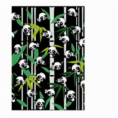 Satisfied And Happy Panda Babies On Bamboo Large Garden Flag (two Sides) by EDDArt