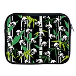 Satisfied And Happy Panda Babies On Bamboo Apple iPad 2/3/4 Zipper Cases Front