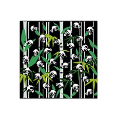 Satisfied And Happy Panda Babies On Bamboo Satin Bandana Scarf by EDDArt