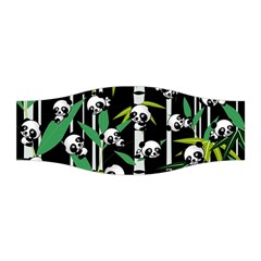 Satisfied And Happy Panda Babies On Bamboo Stretchable Headband by EDDArt