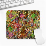 Multicolored Retro Spots Polka Dots Pattern Large Mousepads Front