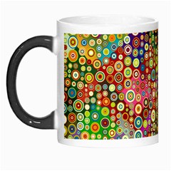 Multicolored Retro Spots Polka Dots Pattern Morph Mugs by EDDArt