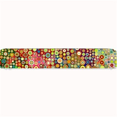 Multicolored Retro Spots Polka Dots Pattern Small Bar Mats by EDDArt