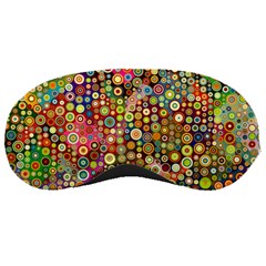 Multicolored Retro Spots Polka Dots Pattern Sleeping Masks by EDDArt