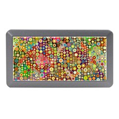 Multicolored Retro Spots Polka Dots Pattern Memory Card Reader (mini) by EDDArt