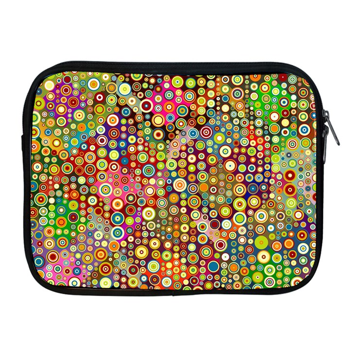 Multicolored Retro Spots Polka Dots Pattern Apple iPad 2/3/4 Zipper Cases