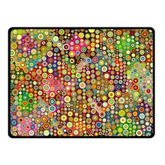 Multicolored Retro Spots Polka Dots Pattern Double Sided Fleece Blanket (small)  by EDDArt