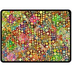 Multicolored Retro Spots Polka Dots Pattern Double Sided Fleece Blanket (Large)  80 x60  Blanket Front