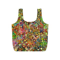 Multicolored Retro Spots Polka Dots Pattern Full Print Recycle Bags (s) 