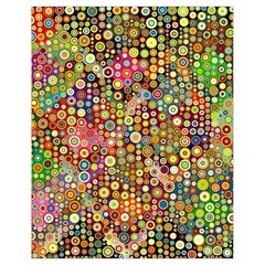 Multicolored Retro Spots Polka Dots Pattern Drawstring Bag (small) by EDDArt