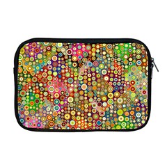 Multicolored Retro Spots Polka Dots Pattern Apple Macbook Pro 17  Zipper Case by EDDArt