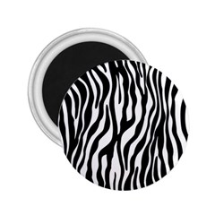 Zebra Stripes Pattern Traditional Colors Black White 2 25  Magnets by EDDArt