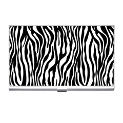 Zebra Stripes Pattern Traditional Colors Black White Business Card Holders