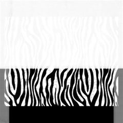 Zebra Stripes Pattern Traditional Colors Black White Rectangular Jigsaw Puzzl