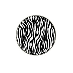 Zebra Stripes Pattern Traditional Colors Black White Hat Clip Ball Marker by EDDArt