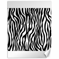 Zebra Stripes Pattern Traditional Colors Black White Canvas 18  X 24   by EDDArt