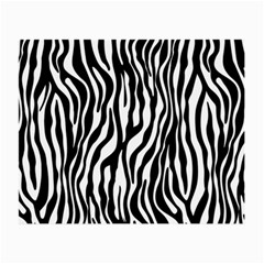 Zebra Stripes Pattern Traditional Colors Black White Small Glasses Cloth (2-side) by EDDArt