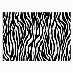 Zebra Stripes Pattern Traditional Colors Black White Large Glasses Cloth by EDDArt