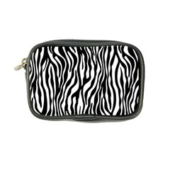 Zebra Stripes Pattern Traditional Colors Black White Coin Purse by EDDArt