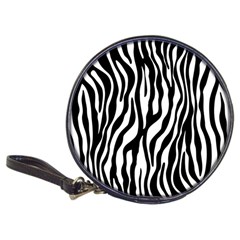 Zebra Stripes Pattern Traditional Colors Black White Classic 20-cd Wallets by EDDArt