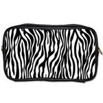 Zebra Stripes Pattern Traditional Colors Black White Toiletries Bags Front