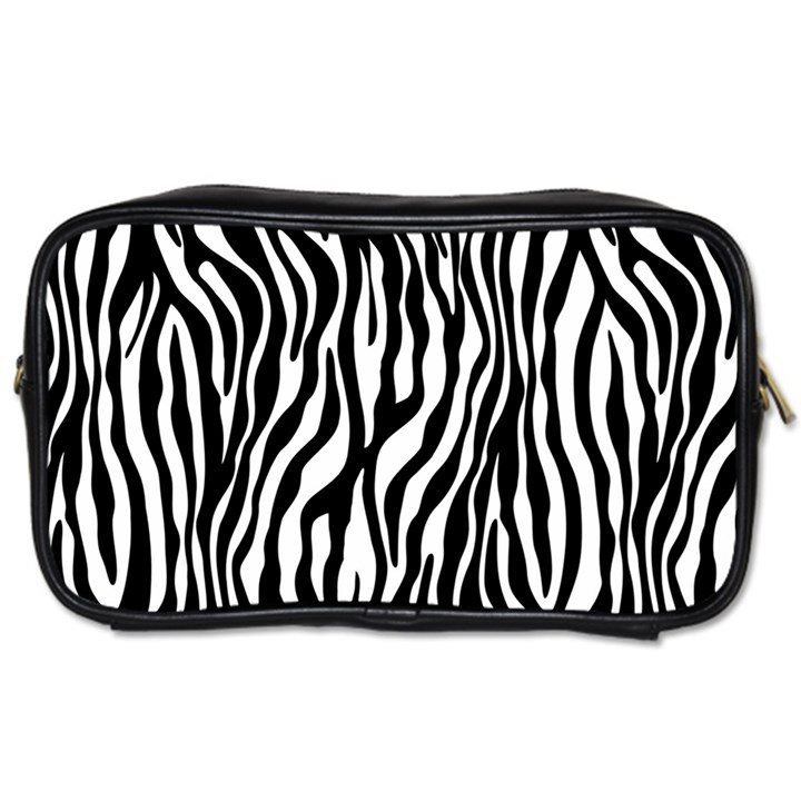 Zebra Stripes Pattern Traditional Colors Black White Toiletries Bags