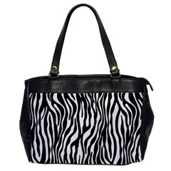 Zebra Stripes Pattern Traditional Colors Black White Office Handbags