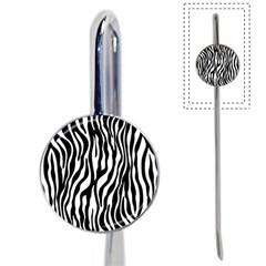 Zebra Stripes Pattern Traditional Colors Black White Book Mark by EDDArt