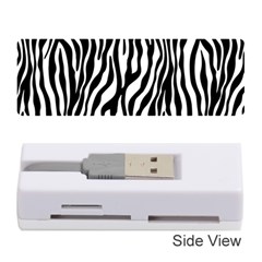 Zebra Stripes Pattern Traditional Colors Black White Memory Card Reader (stick)  by EDDArt