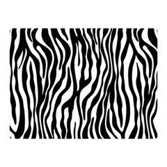 Zebra Stripes Pattern Traditional Colors Black White Double Sided Flano Blanket (mini)  by EDDArt