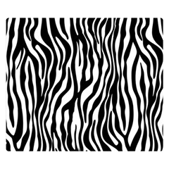 Zebra Stripes Pattern Traditional Colors Black White Double Sided Flano Blanket (small)  by EDDArt