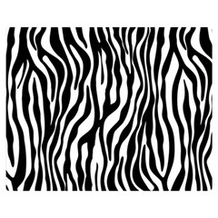 Zebra Stripes Pattern Traditional Colors Black White Double Sided Flano Blanket (medium)  by EDDArt