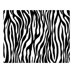 Zebra Stripes Pattern Traditional Colors Black White Double Sided Flano Blanket (large)  by EDDArt