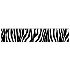 Zebra Stripes Pattern Traditional Colors Black White Flano Scarf (small) by EDDArt