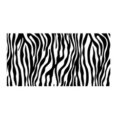 Zebra Stripes Pattern Traditional Colors Black White Satin Wrap by EDDArt