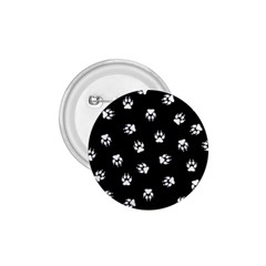 Footprints Dog White Black 1 75  Buttons by EDDArt